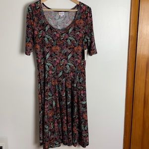 NWT Nicole LuLaRoe Feather pattern dress - summer sale